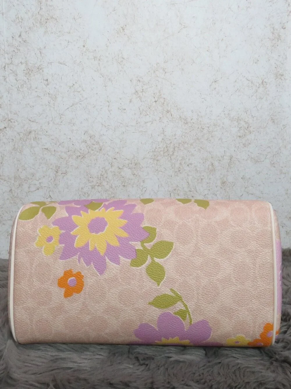 Coach Rowan Satchel with Floral Print (Sand) - NWT (CBG72)